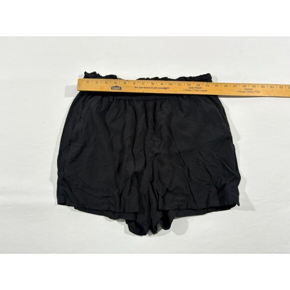 J.Crew Womens Black Viscose Pull On Paper Bag Waist Shorts Pockets Sz S - Picture 3 of 10